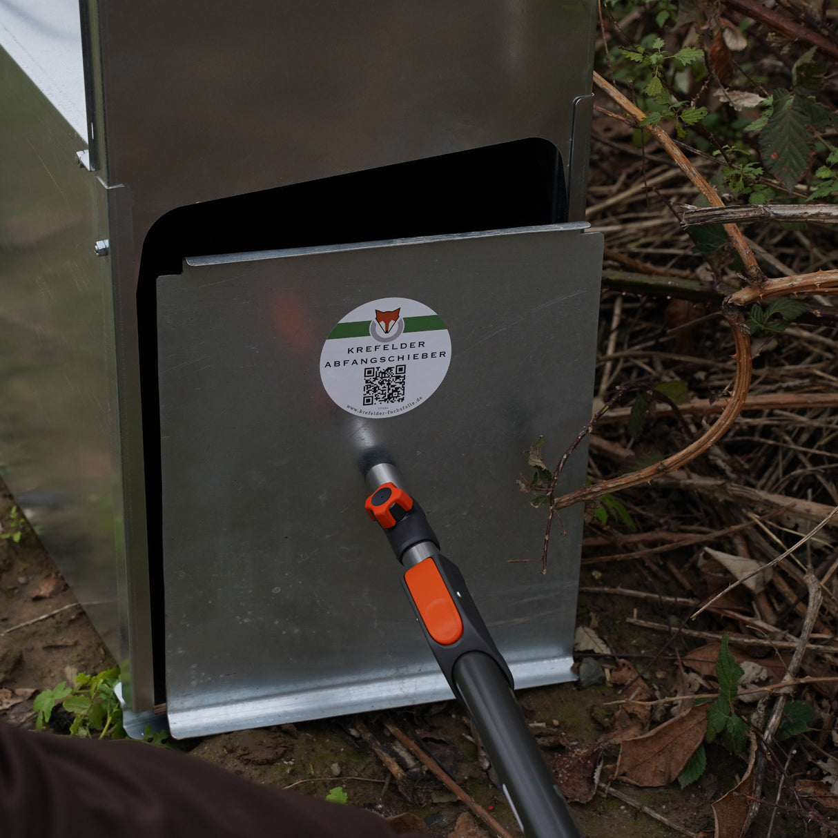 Krefelder Abfangschieber -eckig- für Kastenfalle Modell "Marder"