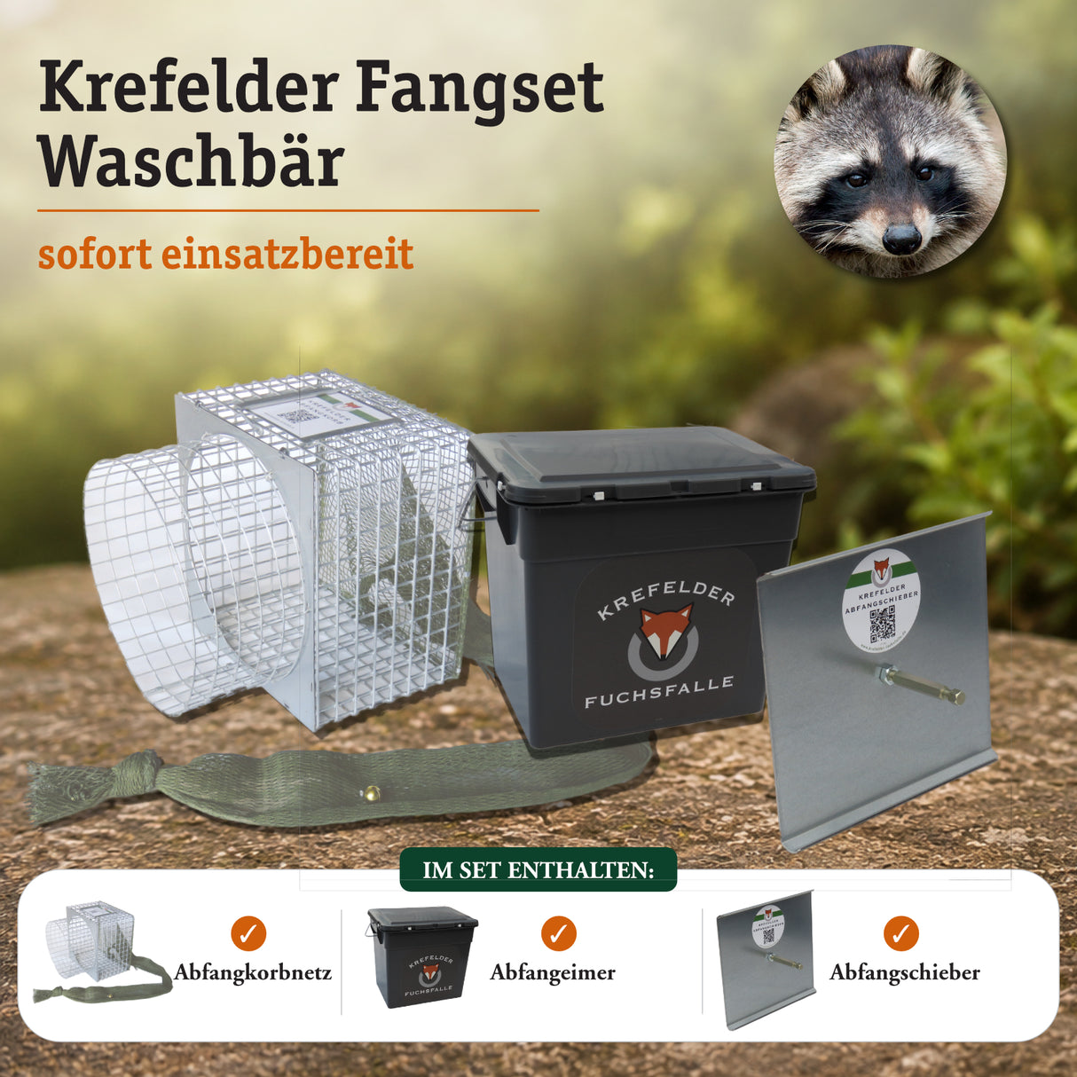 Krefelder Fangset Waschbärfalle